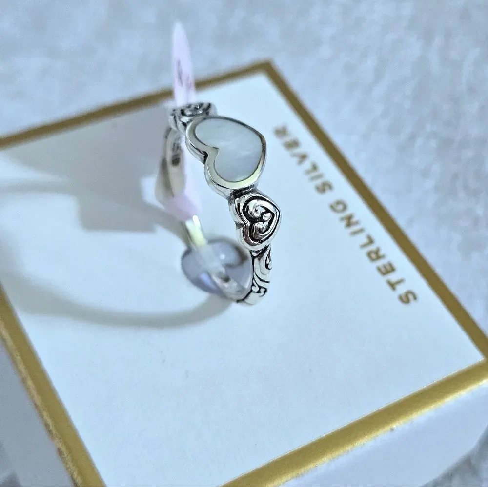 Annika Witt Sterling Silver🤍 Triple3️⃣ Heart❤ Ring💍 - NWT
